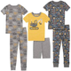 KIDS HEADQUARTERS CAJA NO. 10 PIJAMA DE 6 PIEZAS PARA NIÑO COLOR AMARILLO/GRIS TALLA 2