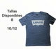 LEVIS CAJA NO. 11 PLAYERA DE NIÑO CELESTE 10/12