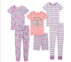 KIDS HEADQUARTERS CAJA NO. 10  PIJAMA DE 6 PIEZAS PARA NIÑA COLOR ROSADO TALLA 3