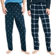 NAUTICA 2PACK T/XXL PANTALONES DE DORMIR PARA HOMBRE COLOR AZUL/CUADROS TALLA XXL