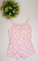 LITTLE ME T/9M CAJA NO. 25 ENTERIZO CORTO DE NIÑA COLOR ROSADO CON PUNTOS BLANCO TALLA  9 MESES