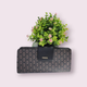 FOSSIL CAJA NO. 7 BILLETERA TARJETERO PARA DAMA CON DETALLES COLOR CAFE NEGRO