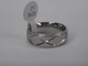 ANILLO DE ACERO ARO DE MATRIMONIO RELIEVE X/ DIAMANTE 7X1MM ANA00019