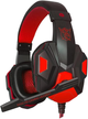 Auriculares antirruido Auriculares para juegos con micrófono para computadora portátil y de escritorio - Negro y rojo