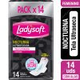 TOALLA HIGIENICA 14 UNI LADYSOFT NOCTURNA NEGRA