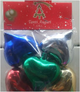 Adorno Corazon Navidad grande x5 brillante 15670