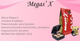 Megas X x4 pastillas Sobre Dorado Para Hombres
