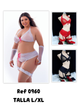 0960 Conjunto Talla Plus Ligueros Guantes Zafarí