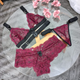 Conjunto Trio Encaje Tanga, Panty y Top Zafarí