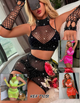 T1051 Conjunto Malla con Guantes Zafarí
