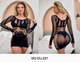 DU-221 Vestido en Malla Manga Larga Zafarí