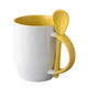 TAZA DE CUCHARITA AMARILLA