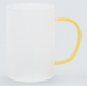 TAZA DE CRISTAL MATE ASA AMARILLA