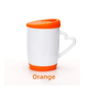 TAZA DE TAPA DE SILICONA NARANJA