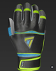 Negro verde lumínico y azul