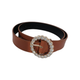 CINTO FEMENINO CUERO SINTÉTICO MARRON CON PIEDRAS