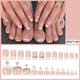 JUEGO DE 24 UÑAS POSTIZAS DE COLORES CON LIMA MANOS O PIES