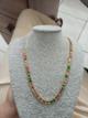 Colar folhado ouro 18k  zirconias retangulares coloridas veneziana