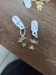 Pingente ouro filhos cravejado 0.8g