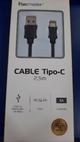 Cable tipo C 2,5m reforzado negro