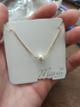 Colar folhado ouro 18k veneziana pingente perola
