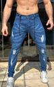 N:42 Calça / jeans Rasgada Cordão Preto