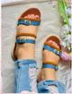 SANDALIA CAFE TRENZA AZUL BRONCO
