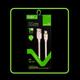 Cable  4.1 Tc  y  V8 Linea verde