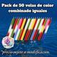 PACK 50 VELAS COMBINADAS IGUALES