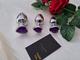 Juego de 3 Plugs Corazon Morado/Rojo toy31