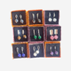 Aretes piedra con baño plata