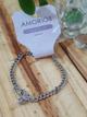 Pulsera Acero flor micropave colores NB1445