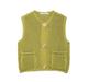 Chaleco Tejido Verde Talla S-M-L