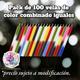 PACK 100 VELAS LARGAS COMBINADAS IGUALES