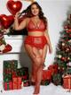 Set de Bralette Falda medias CURVY551XLRJ