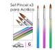 Kit x3 pinceles tornasol