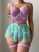 Conjunto sirenita verde con fiusha LEN39S