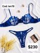 Set Azul Marino Floral LEN76