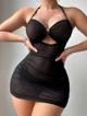 Vestido transparente con cadena LEN111SNG