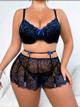 Set de Bra con falda y Arnes CURVY402XL