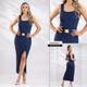 Vestido indigo Bengalina exc