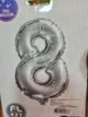 Numero 32" 8 plateado