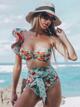 Traje de Baño Bikini Floral Talla L