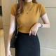 Blusa Cuello Tortuga Amarilla