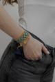 Brazalete Tejido Turquesa