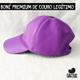 Boné Couro Lona lisa Roxo Cabaceira