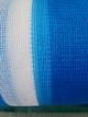 Malla raschel 4,20 de ancho 65% sombra  azul/blanco