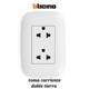 Bticino eco. Tomacorriente x2 tierra