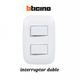 Bticino eco. Interruptor x2