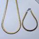 Conjunto cadena y pulsera acero bicolor #15